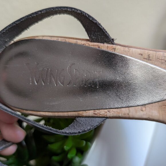 Young Spirit, Metallic Platform Sandals | Made in Germany | Size 40 (US 9-9.5) - Picture 5 of 8